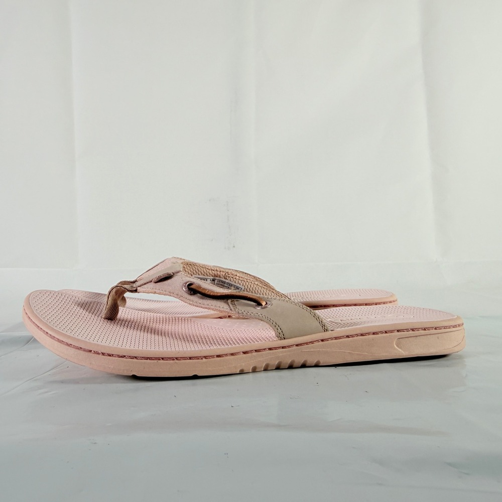 Sperry Seafish Iridescent Rose Women Flip Flop Sandals Pink Boat‎ Thong 9.5M